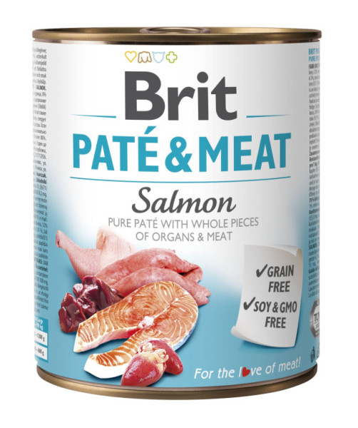 Pasztet Brit & Mięso z Łososia w puszce 800 g