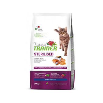 TRAINER Natural Cat Łosoś STERYLIZOWANY 1,5kg