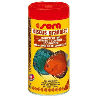 Sera podstawowy pokarm dla paletek i innych wymagających ryb Discus Granulat 250ml Natura