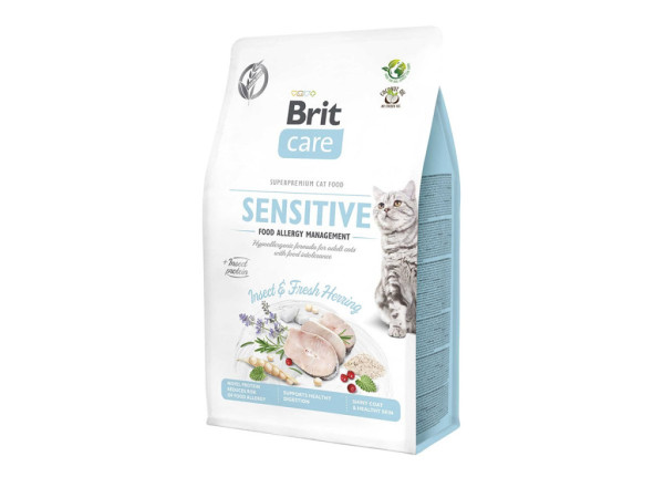 Brit Care Cat bezzbożowa karma dla owadów. Leczenie alergii pokarmowej, 7 kg
