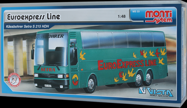 Monti System MS 33 Euroexpress Line Bus Setra 1:48 zestaw w pudełku 31,5x16,5x7,5cm