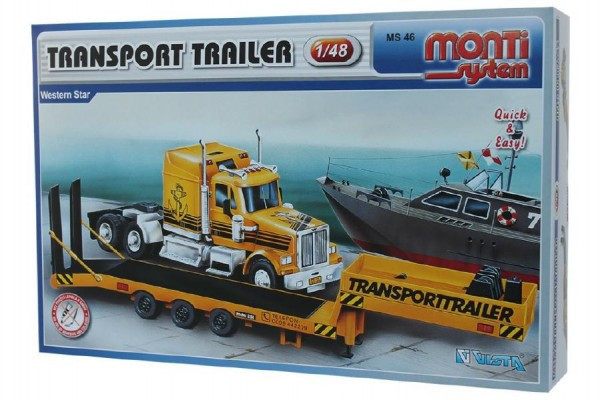 Zestaw Monti System MS 46 Przyczepa Transportowa Western Star 1:48 w kartonie 32x20.5x7.5cm