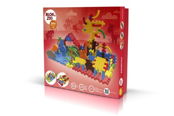 Zestaw konstrukcyjny BLOCK 4 Zoo plastik 35x33x10cm