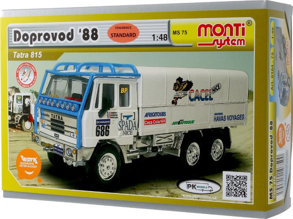 Zestaw Monti System MS 75 Dakar z dołączonym 1988 Tatra 815 1:48 w pudełku 22x15x6cm