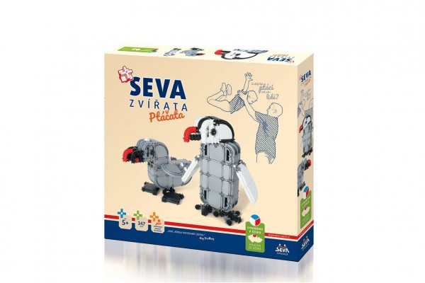 Zestaw budowlany SEVA ANIMALS Ptaki plastikowe 347 sztuk w pudełku 35x33x5cm