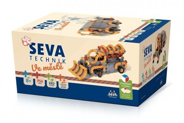 Zestaw konstrukcyjny SEVA TECHNIK W mieście plastikowy 956 elementów w pudełku 27x38x18cm