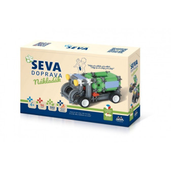 Zestaw konstrukcyjny SEVA DOPRAVA Plastikowa ciężarówka 96 części w pudełku 22x15x6cm