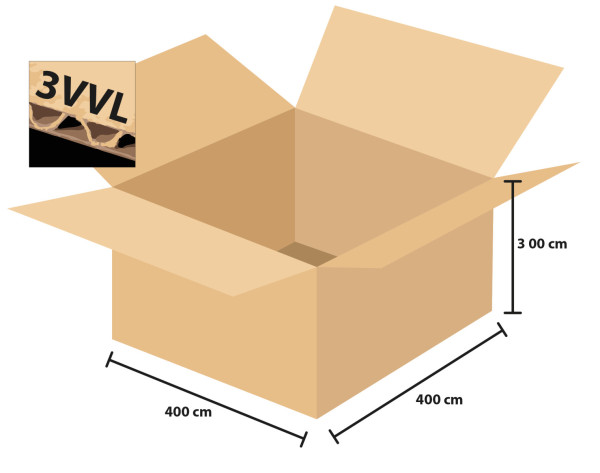 Pudełko kartonowe 3 warstwy 400x400x300 mm