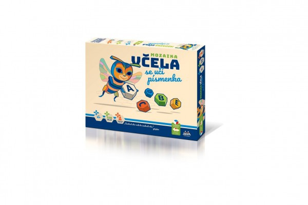 Pszczółka uczy się liter 110 sztuk mozaiki w pudełku 35x29x4cm