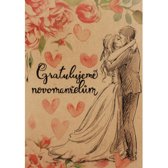 Kartka BeBechy XL - papier makulaturowy - Dla nowożeńców