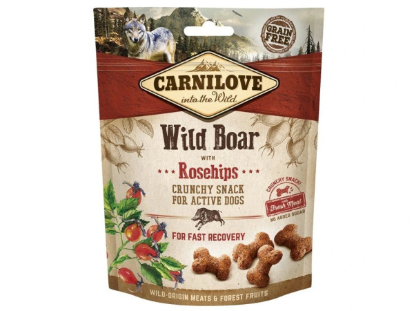 Carnilove Dog Crunchy Snack Dzik, Dzika róża, mięso 200g