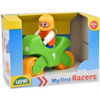 My First Racers motocykl + figurka plastikowa 10cm w pudełku 15x11x11cm 12m+
