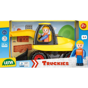 Koparka Auto Truckies plastikowa 25cm z figurką w pudełku 24m+