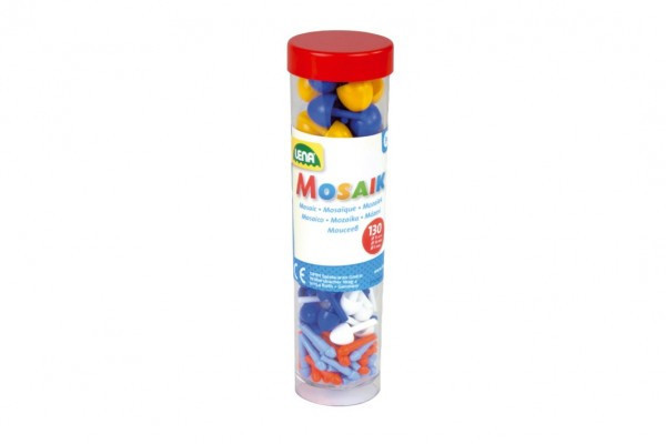 Kołki plastikowe+nasadki do mozaiki niebieskie+mix 4,5x16cm