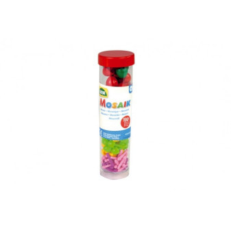 Kołki plastikowe+nasadki do mozaiki zielone+mix 4,5x16cm