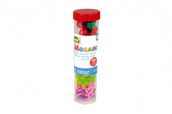 Kołki plastikowe+nasadki do mozaiki zielone+mix 4,5x16cm
