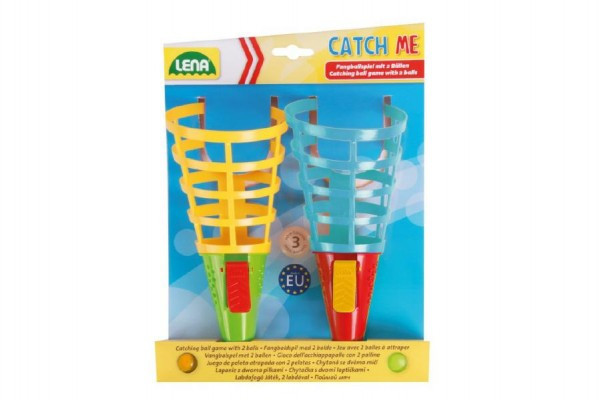 Złap piłkę 2 gry z 2 plastikowymi kulkami 19 cm na karcie