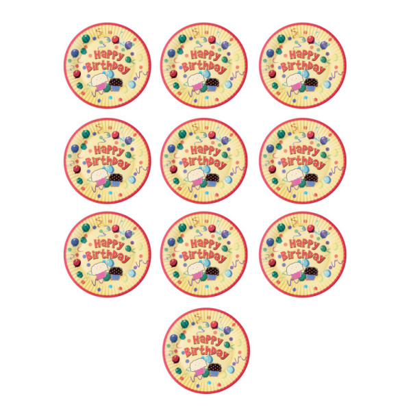 Aga4Kids Talerze papierowe 18cm DS931-8 10 szt