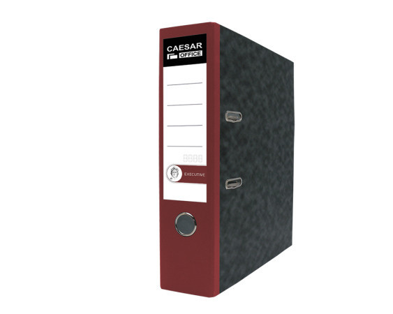 Segregator dźwigniowy wykonawczy A4, 8 cm, rado, grzbiet czerwony, marmur 104466