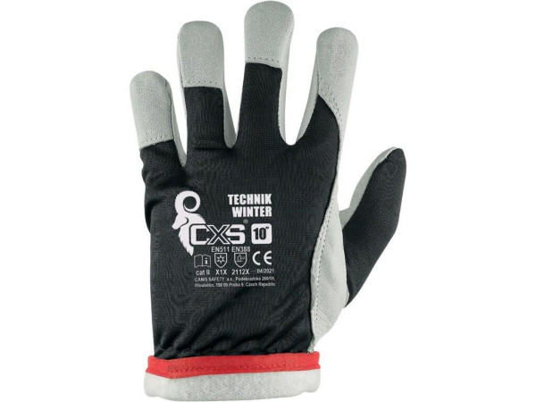Rękawiczki CXS TECHNIK WINTER, z blistrem, zimowe, rozm. 8