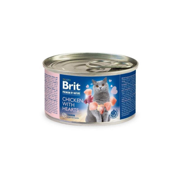 Brit Premium by Nature kurczak dla kota z sercami 200g