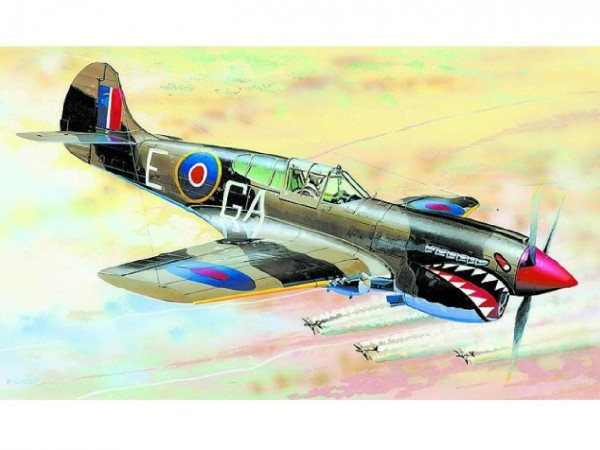 Model Curtiss P-40 K Kittyhawk MK.3 13,2x15,7cm w pudełku 25x14,5x4,5cm