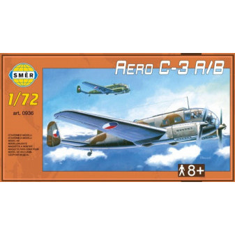 Model Aero C-3 A/B 1:72 29,5x16,6cm w pudełku 34x19x5,5cm