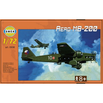 Model Aero MB-200 1:72 22,3x31,2cm w pudełku 35x22x5cm