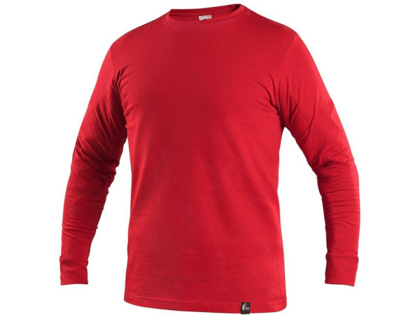 T-shirt CXS PETR, długi rękaw, czerwony, rozmiar XL