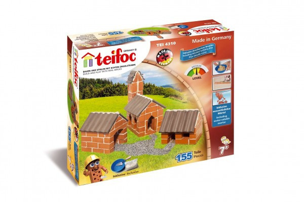 Zestaw budowlany Teifoc Village 155 szt w pudełku 35x29x8cm