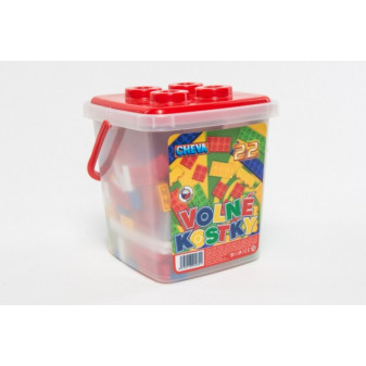 Zestaw konstrukcyjny Cheva 22 Luźne kostki plastikowe 17x22x17cm 242 szt. w wiaderku