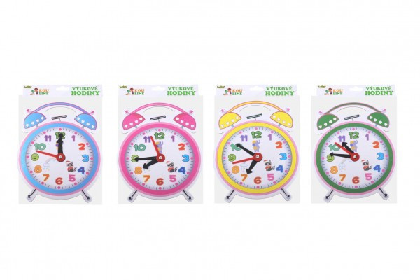 Edukacyjny zegar papierowy 20x25cm 4 kolory w woreczku