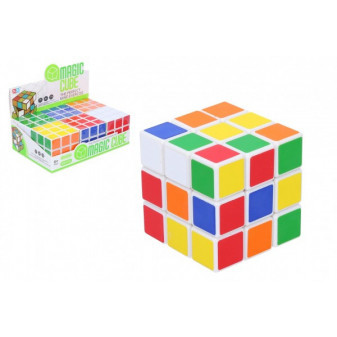 Kostka puzzle 3x3x3 plastik w folii 6x6x6cm 6 szt w pudełku