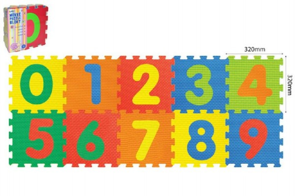 Puzzle piankowe Cyfry 32x32x1cm 10m+