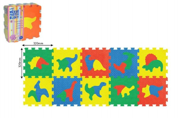 Puzzle piankowe Dinozaury 32x32cm