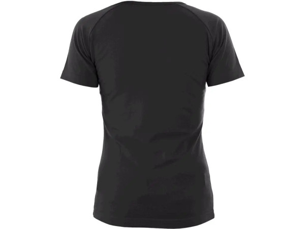 T-shirt CXS ELLA, damski, krótki rękaw, czarny, rozmiar S
