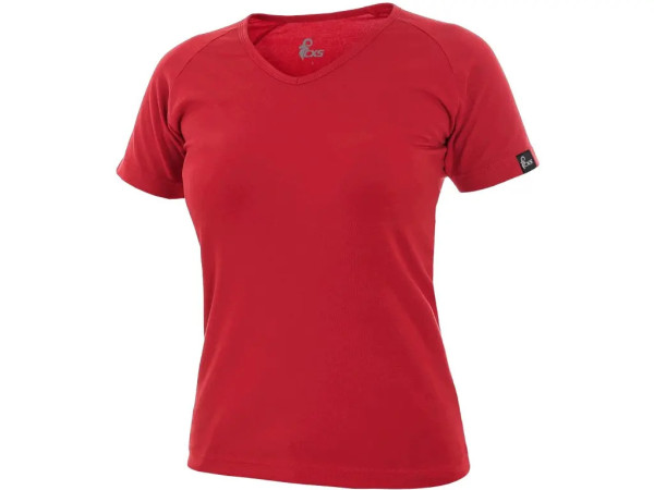 T-shirt CXS ELLA, damski, krótki rękaw, czerwony, rozmiar 2XL