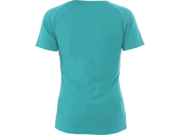 T-shirt CXS ELLA, damski, krótki rękaw, turkusowy, rozmiar L
