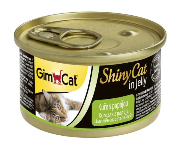 ShinyCat Konserwa z kurczaka + papaja 2x70g