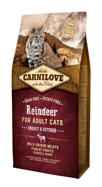 Carnilove Cat Reindeer, bezzbożowa karma dla dorosłych Energy&Outdoor 6kg