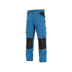 Spodnie CXS STRETCH, męskie, średnio niebiesko-czarne, rozmiar 62