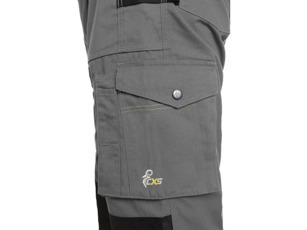 Spodnie CXS STRETCH, męskie, szaro-czarne, rozmiar 46