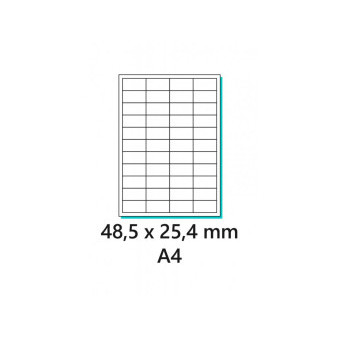 Etykieta 48,5x25,4mm/100 szt. A4 biała, Etykiety 1/44