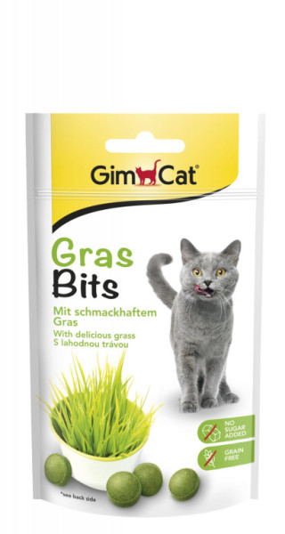 GIMCAT GRAS BITS tabletki z trawą dla kota 40g