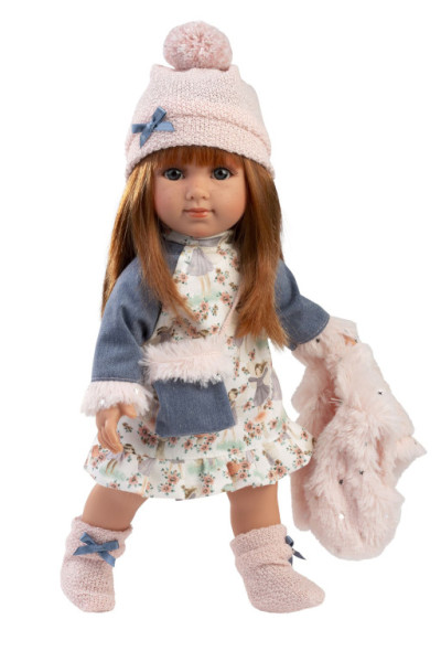 Llorens 53555 NICOLE - realistyczna lalka z miękkim materiałem - 35 cm
