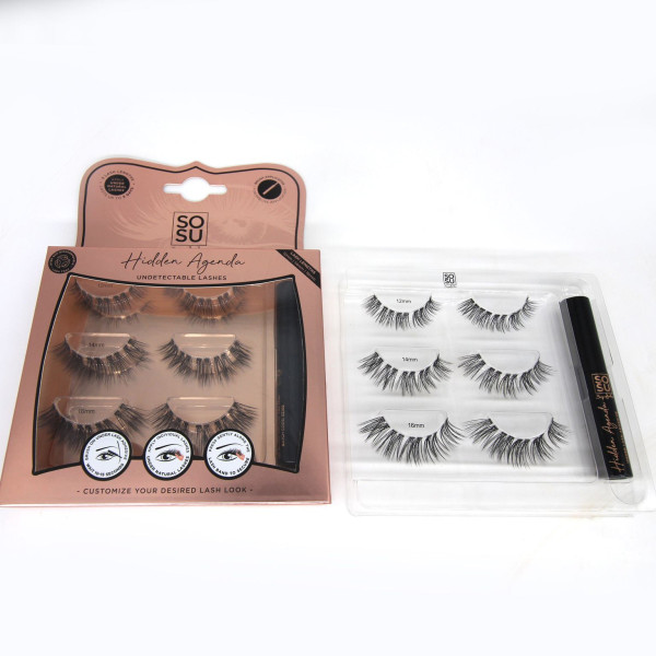 SOSU Cosmetics Hidden Agenda Tuftowane sztuczne rzęsy 12-16mm