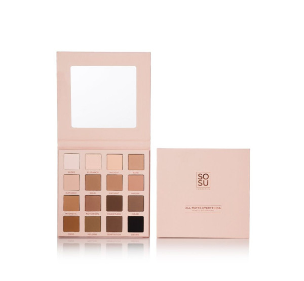 SOSU Cosmetics All Matte Everything Paleta cieni do powiek, 32g (16x2g)