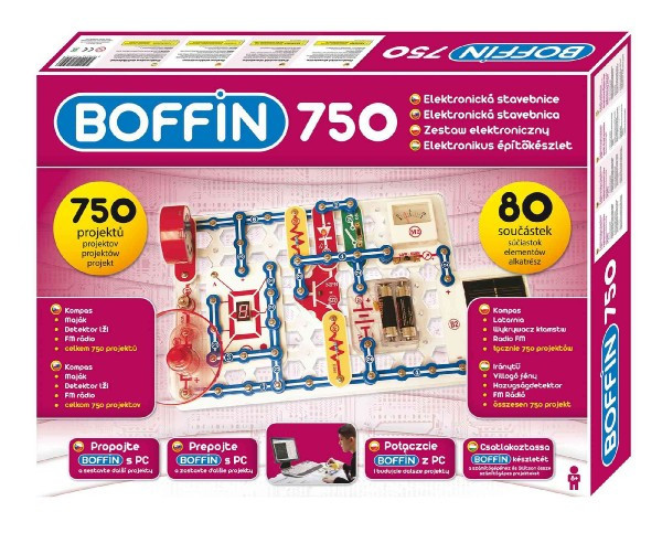 Zestaw elektroniczny Boffin 750 750 projektów na baterie 52x40x8cm