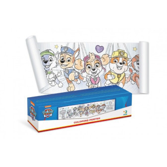 Plakat do kolorowania Psi Patrol 70x16cm w pudełku 19x5x5cm
