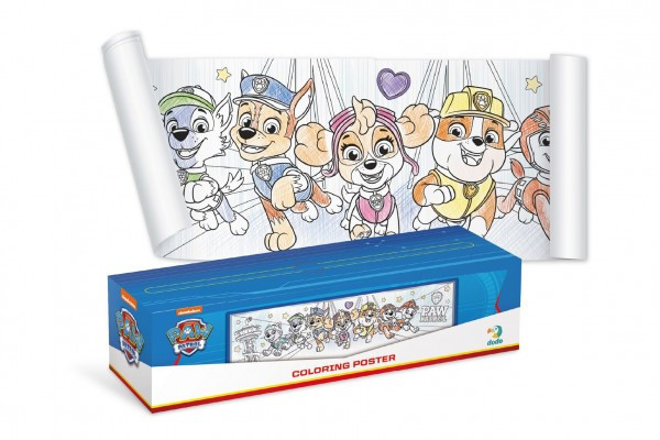 Plakat do kolorowania Psi Patrol 70x16cm w pudełku 19x5x5cm